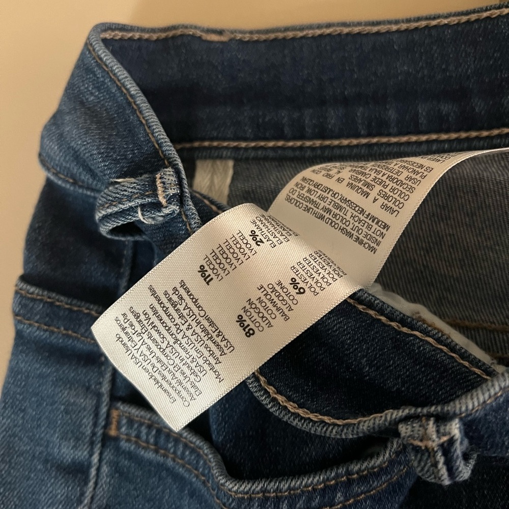 MOTHER The Hustler Ankle Fray Jeans Women’s Size 29 Blue Wash Raw Hem - Picture 9 of 9